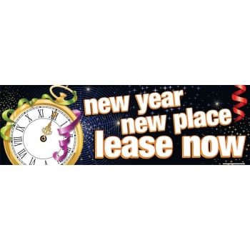 Image for Seasonal Banner, New Year/new Place, 10' X 3' from HD Supply