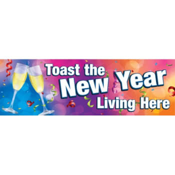 Image for Toast The New Year Seasonal Banner, 10' X 3' from HD Supply
