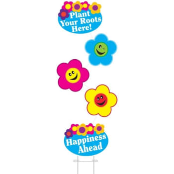 Image for Lead In Series Yard Sign Kit, Flowers Package Of 5 from HD Supply