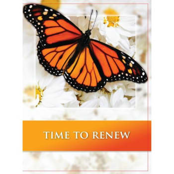 Personalized Card Butterfly Renewal Design Envelope Imprint Package Of 50