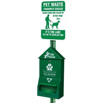 Fido House® Companion Kit, Header Bag Kit With Pet Waste Fine Amount Sign
