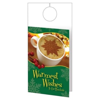 Holiday Hanging Cards, Warmest Wishes Design Foil Imprinting Package Of 50