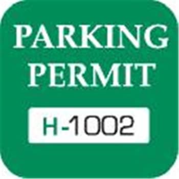Parking Permit Static Cling, Green, 1-3/4 x 1-3/4, Package of 100