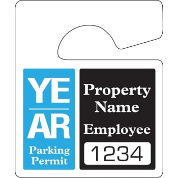 Image for Custom Plastic Parking Permit Tags, Solid Orange, Small, Package Of 100 from HD Supply