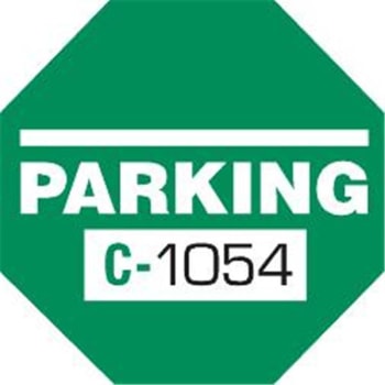 Parking Permit Stickers, Static Cling, Green, 1-3/4 X 1-3/4, Package Of 100