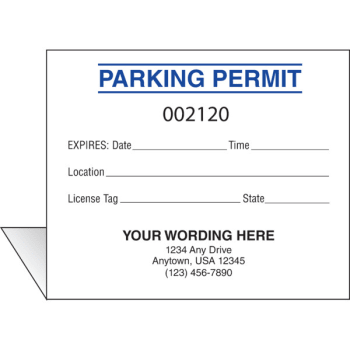 Dashboard Parking Permit, White, Package of 100 | HD Supply