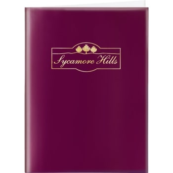 Image for Custom Glossy Pocket Folders, Burgundy Package Of 100 from HD Supply