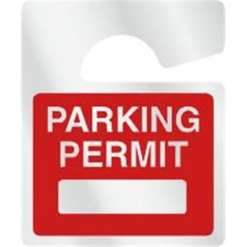 Image for Write-On Plastic Parking Permit Tags, Reflective, Red, Small, Package Of 100 from HD Supply