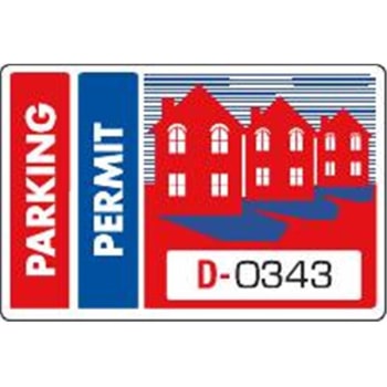 Image for Parking Permit Window Stickers, Red/blue, 3 X 2, Package Of 100 from HD Supply