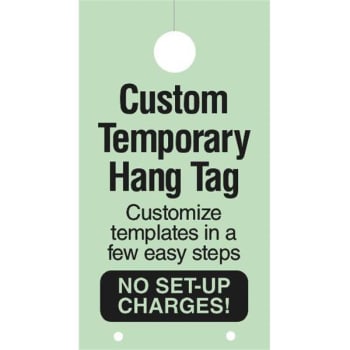 Image for Custom Temporary Parking Tags, Green, 4-1/4 X 7-3/4, Package Of 500 from HD Supply