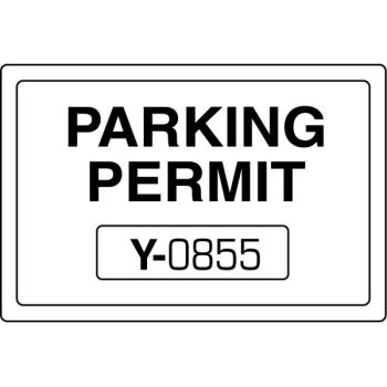 Image for Parking Permit Window Stickers, White, 3 x 2, Package of 100 from HD Supply