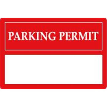 Image for Parking Permit Bumper Stickers, Red, 3 X 2 Package Of 100 from HD Supply