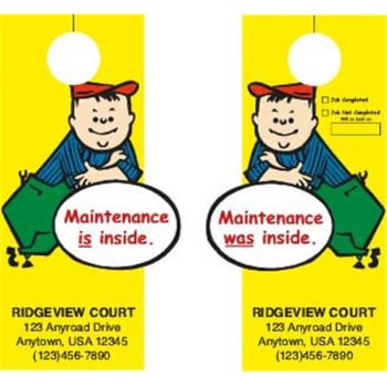 Two-Sided Maintenance Door Tags, 5-1/2 X 11", Package Of 100