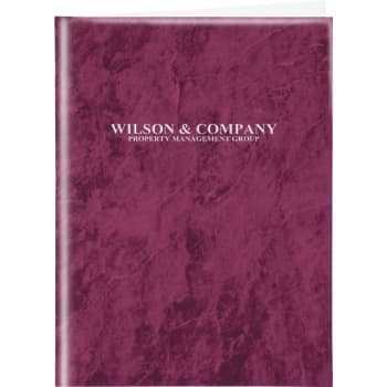Image for Custom Solid Marble Pocket Folders, Burgundy Package Of 100 from HD Supply