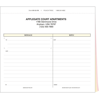 Image for 3-Part Two-Way Reply Memo Forms, 8-1/2 x 7, Package of 100 from HD Supply
