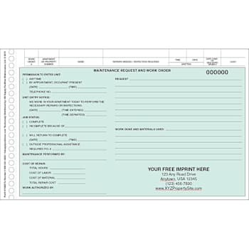 Image for Personalized 3-Part Work Order, Package Of 100 from HD Supply