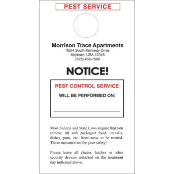 Image for Maintenance Pest Control Door Tags (100-Pack) from HD Supply