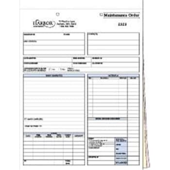 Personalized 2-Part Maintenance Request Forms, Large Format, Package Of 100