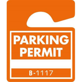 Image for Plastic Parking Permit Tags, Orange, 2-1/2 X 3, Package Of 100 from HD Supply