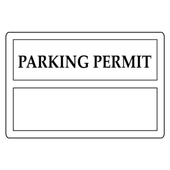 Image for Parking Permit Static Cling, White, 3 X 2 Package Of 100 from HD Supply