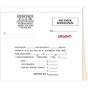 Image for 3-Part NSF Notice, 8-1/2 x 7, Package of 100 from HD Supply