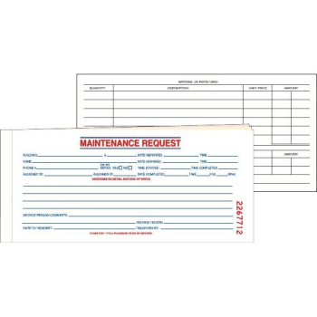 Image for Small Three Part Maintenance Request Form, Package Of 100 from HD Supply