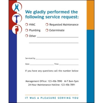 Image for Maintenance Greeting Cards, Maintenance Was Here, 5 X 3", Package Of 100 from HD Supply