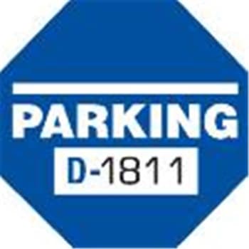 Image for Parking Permit Bumper Stickers, Octagon, Blue, 1-3/4 X 1-3/4, Package Of 100 from HD Supply