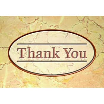Image for Thank You Postcard, Classic Design, Free Back Personalization Package Of 50 from HD Supply