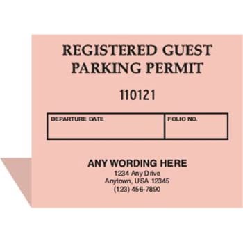 Image for Registered Guest Parking Permit, Salmon, Package Of 100 from HD Supply