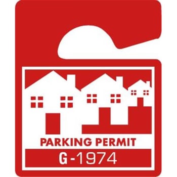 Image for Plastic Parking Permit Tags, Red, 2-1/2 x 3, Package of 100 from HD Supply