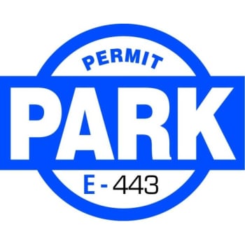 Image for Parking Permit Bumper Stickers Banner, Blue, 2-1/2 x 2 Package Of 100 from HD Supply