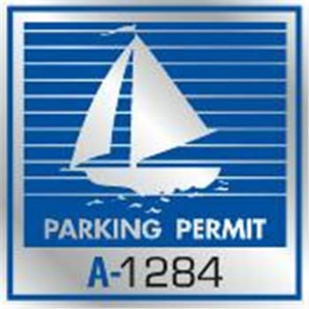 Image for Parking Permit Bumper Stickers, Blue/silver Foil Boat, Package Of 100 from HD Supply