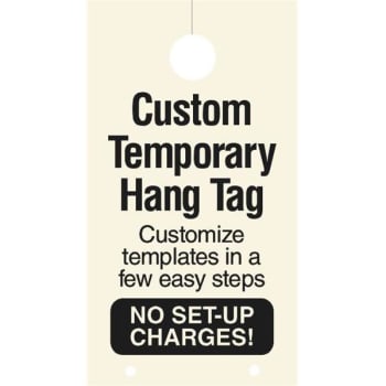 Image for Custom Temporary Parking Tags, Ivory, 4-1/4 X 7-3/4, Package Of 500 from HD Supply