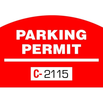 Image for Parking Permit Static Cling Arch, Red, 2-1/2 x 1-3/4 Package Of 100 from HD Supply