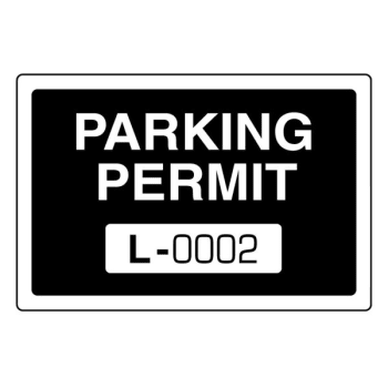 Image for Parking Permit Bumper Stickers, Black, 3 X 2, Package Of 100 from HD Supply