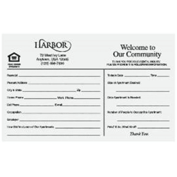 Image for Welcome To Our Community Rental Prospect Cards, Gray Package Of 100 from HD Supply