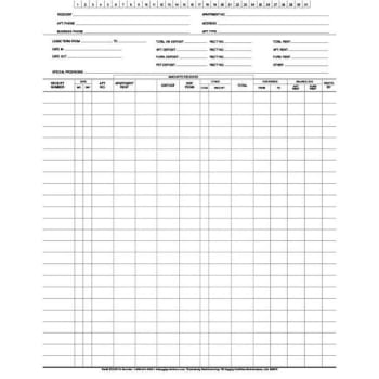 Tenant Ledger Pegboard Form, Package Of 100