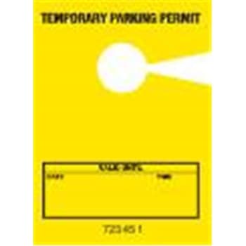 Image for Small Temporary Parking Tags, Yellow, 2-3/4" X 3-3/4", Package Of 100 from HD Supply