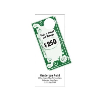 Image for Refer A Friend Door Hanger, 1-Sided, Package Of 50 from HD Supply