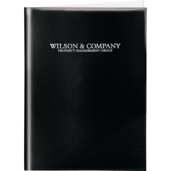 Custom Glossy Pocket Folders, (Black) (100-Pack)