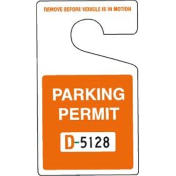 Plastic Hang Tags Non-Reflective, Orange, 2-3/4 X 4-3/4 Package Of 100