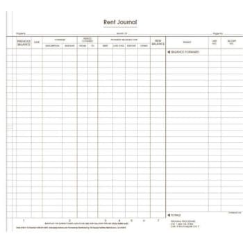 Rent Journal, Single Copy, Package Of 100