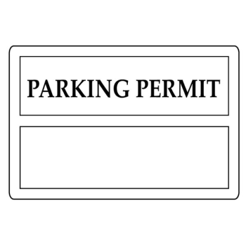 Image for Parking Permit Window Stickers, White, 3 X 2 Package Of 100 from HD Supply