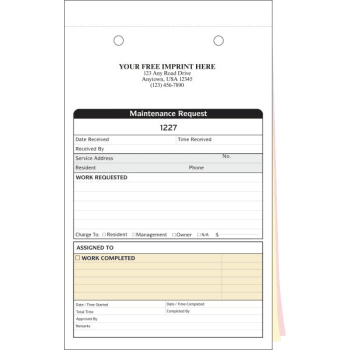 Image for 3-Part Maintenance Request Forms, Package Of 100 from HD Supply
