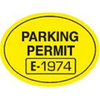 Image for Parking Permit Window Stickers, Yellow, 2 x 1-1/2, Package of 100 from HD Supply