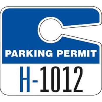 Image for Plastic Parking Permit Tags, With Jumbo 1 Numbers, Blue, Package Of 100 from HD Supply