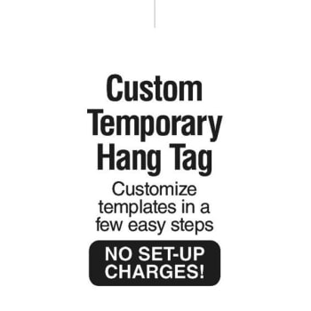 Image for Custom Temporary Parking Tags, White, 4-1/4 X 7-3/4, Package Of 500 from HD Supply