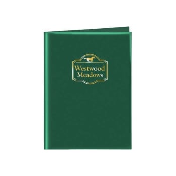 Image for Custom Glossy Pocket Folders, Green Package Of 100 from HD Supply