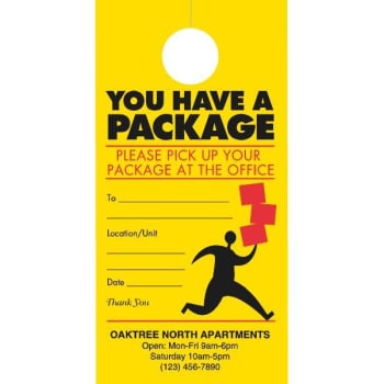Image for One Sided You Have A Package Door Tags Package Of 50 from HD Supply